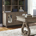White, Brown, & Heathered Taupe Credenza