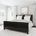 Black Wood King Bed