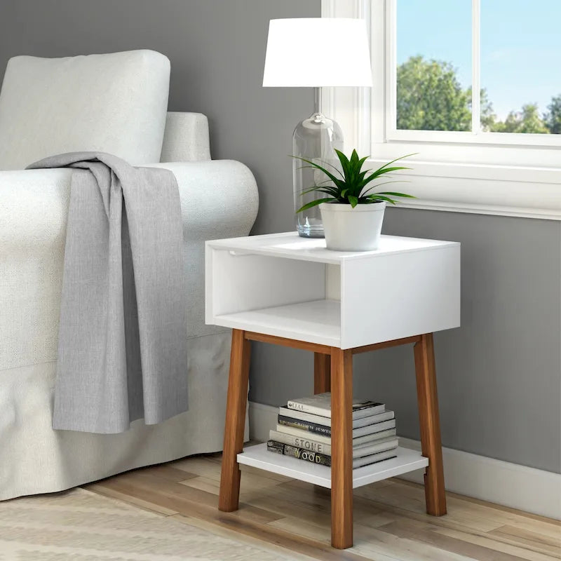 Mid-Century Modern Cubby Nightstand