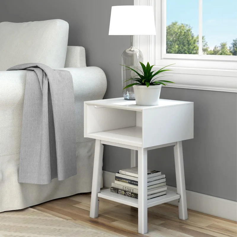 Mid-Century Modern Cubby Nightstand
