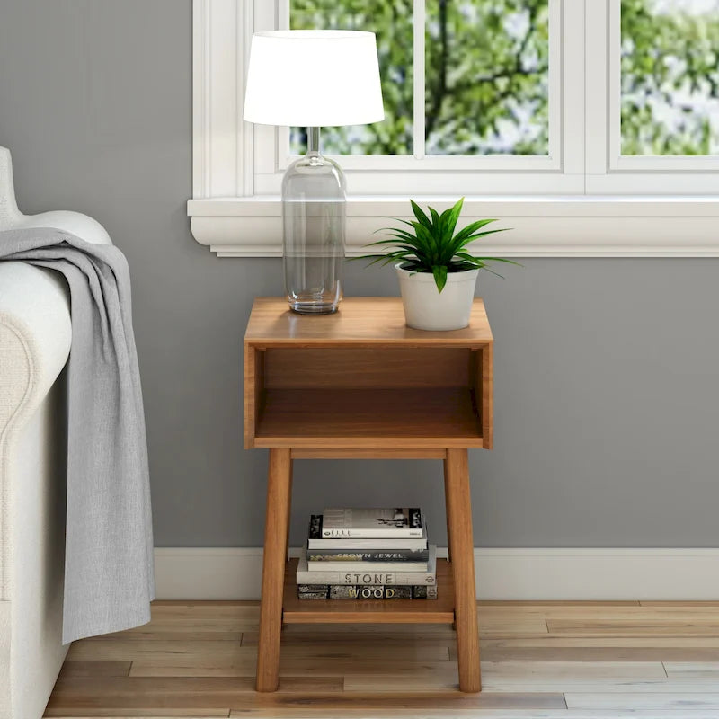 Mid-Century Modern Cubby Nightstand