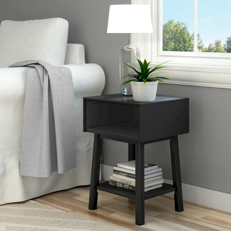Mid-Century Modern Cubby Nightstand