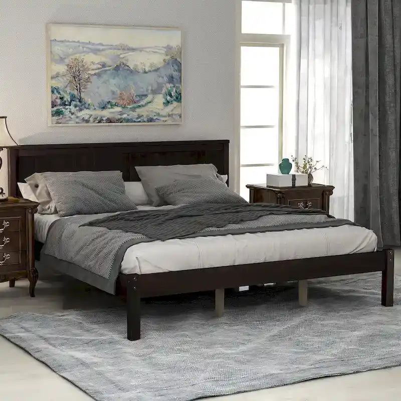 Platform Bed Frame with Headboard,Queen Size
