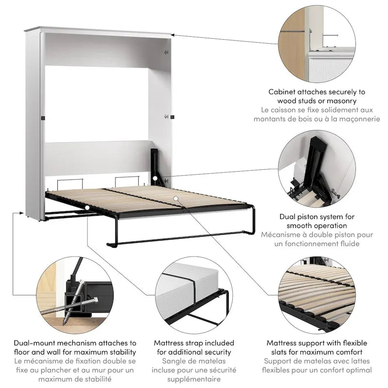Key West 69W Queen Murphy Bed for Living Room or Guest Room
