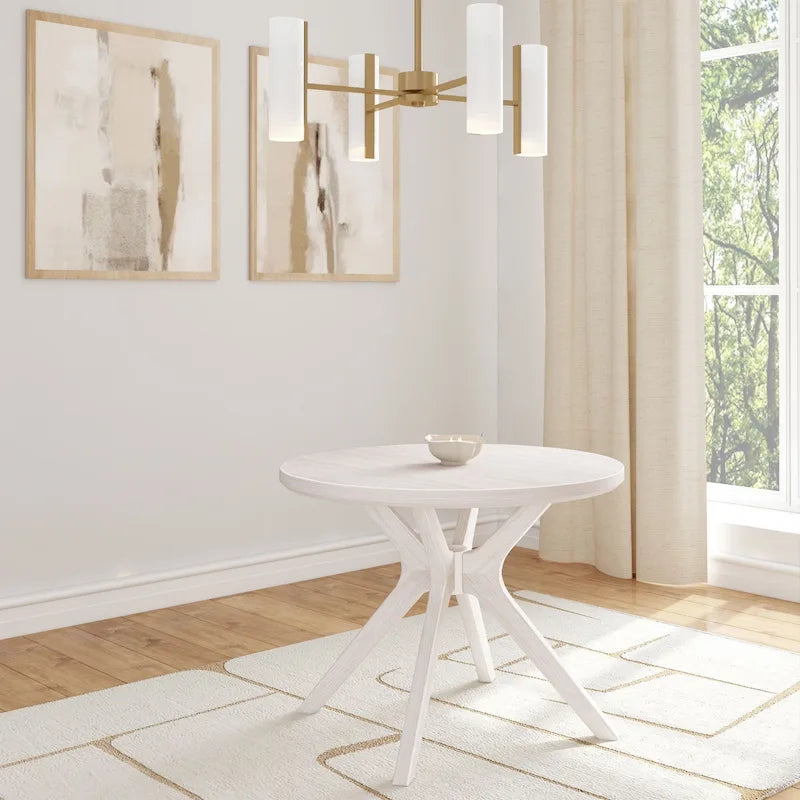 Cross Leg Round Dining Table - 38