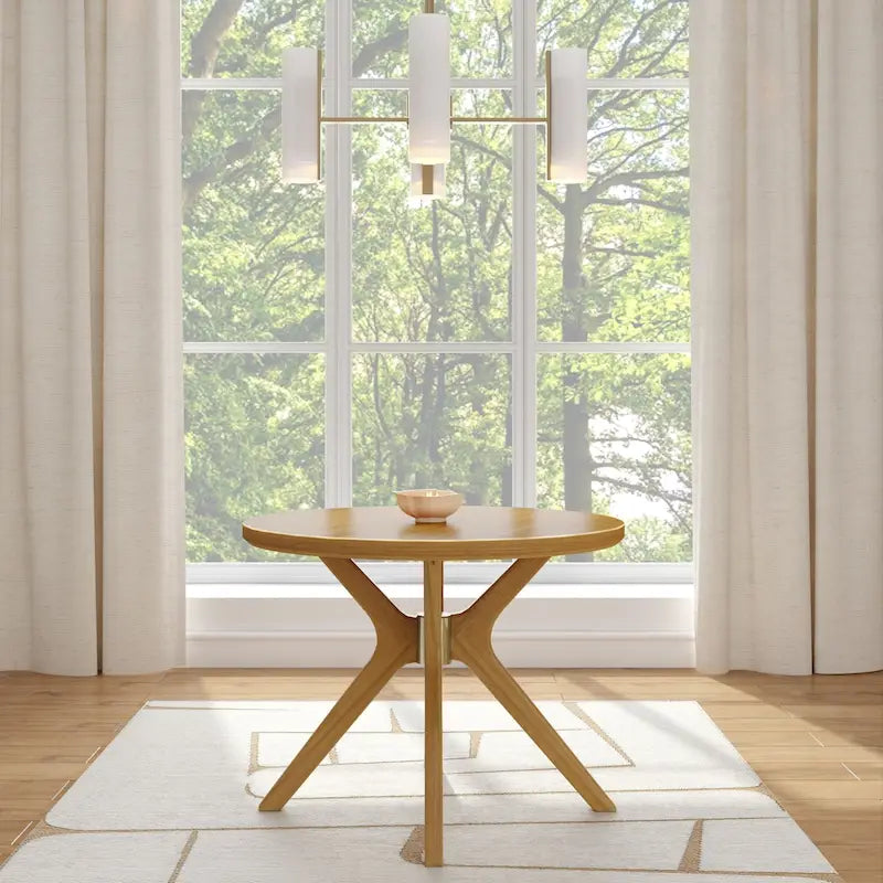 Cross Leg Round Dining Table - 38