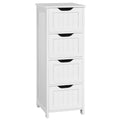 Bathroom Floor Cabinet Slim Bath Cabinet with 4 Drawers