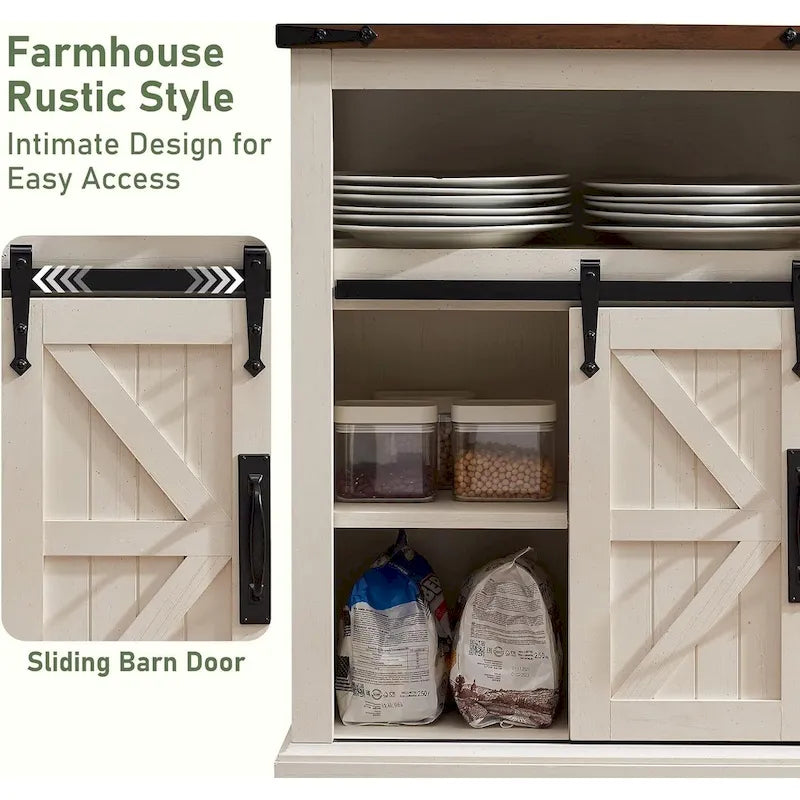 Farmhouse Bathroom Floor Cabinet, Small Storage Cabinet for Bathroom